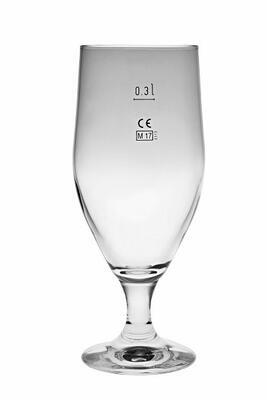 Pivní sklenice na stopce Aviero 0,3 l cejch - 1